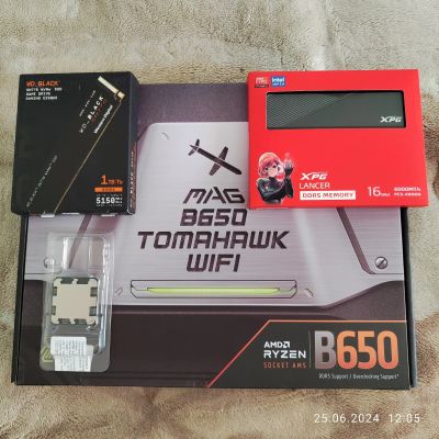 Лот: 23231012. Фото: 1. Новый комплект 7800X3D /B650... Комплекты запчастей