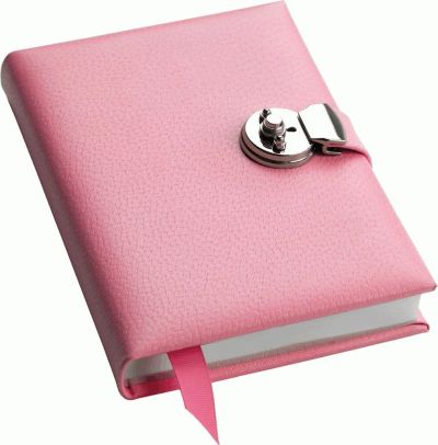 Лот: 10607402. Фото: 1. Записная книжка Pink с замочком... Записные книжки, ежедневники, блокноты