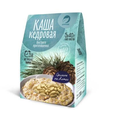 Лот: 9867075. Фото: 1. Каша кедровая, 5 разовых пакетов... Народная медицина, БАДы