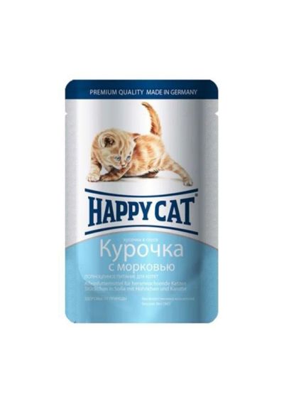 Лот: 5578763. Фото: 1. Корм Happy Cat для котят, кусочки... Корма