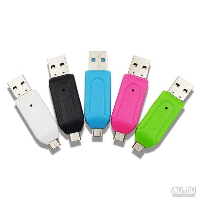 Лот: 17904269. Фото: 1. Кардридер usb micro usb. USB хабы