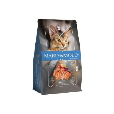 Лот: 24919292. Фото: 1. Marly&Molly с лососем для стерилизованных... Корма