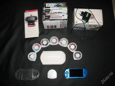 Лот: 1310516. Фото: 1. psp 3008 синяя эксклюзив. Игровые приставки, консоли