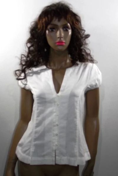 Лот: 11950771. Фото: 1. Жакет белый с коротким рукавом... Блузы, рубашки