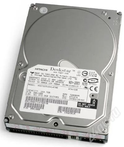 Лот: 336149. Фото: 1. HDD 164.7 Gb IDE Hitachi IBM HDS722516VLAT80... Жёсткие диски