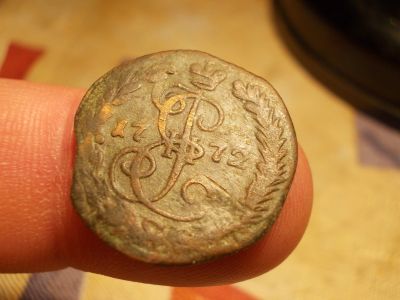 Лот: 15769131. Фото: 1. Очень неплохая Денга 1772 года... Россия до 1917 года