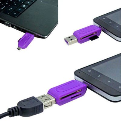 Лот: 11158283. Фото: 1. Кардридер 1 x 2 в 1 микро-USB... Дата-кабели, переходники