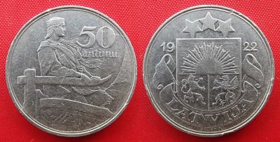 Лот: 25583343. Фото: 1. (№5123-Э256/1Б80/LM) 50 сантимов... Страны СНГ и Балтии
