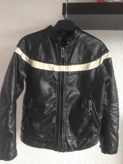 Лот: 7319703. Фото: 1. Куртка кожанная ZARA Kids разм... Верхняя одежда