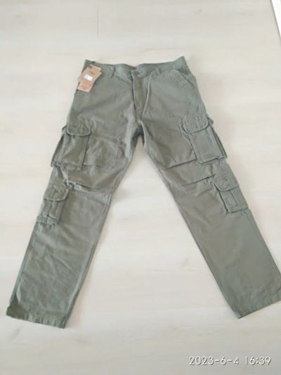 Лот: 20506494. Фото: 1. Мужские брюки-карго в стиле милитари... Брюки, джинсы, шорты