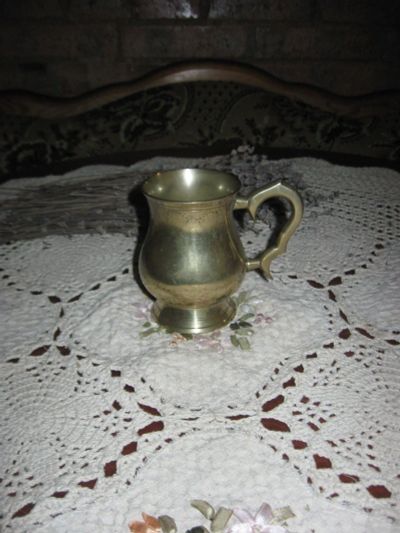 Лот: 16974361. Фото: 1. Антикварная кружка никель серебрение... Кружки, стаканы, бокалы