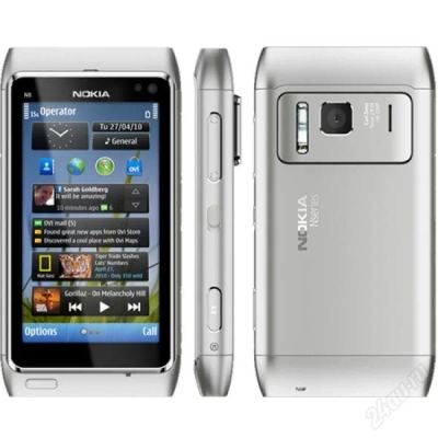 Лот: 2703000. Фото: 1. Nokia N8 Silver. Смартфоны