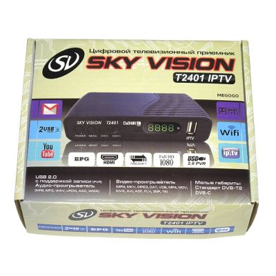 Лот: 14577851. Фото: 1. Цифровая ТВ приставка Sky Vision... Цифровое, спутниковое ТВ