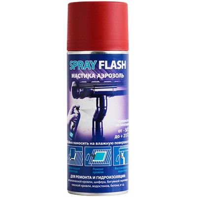 Лот: 19044533. Фото: 1. Мастика аэрозоль SPRAY FLASH красный. Клеи, герметики, пена монтажная, клейкие ленты