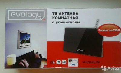 Лот: 7580764. Фото: 1. evology антенна комнатная с усилителем... Антенны