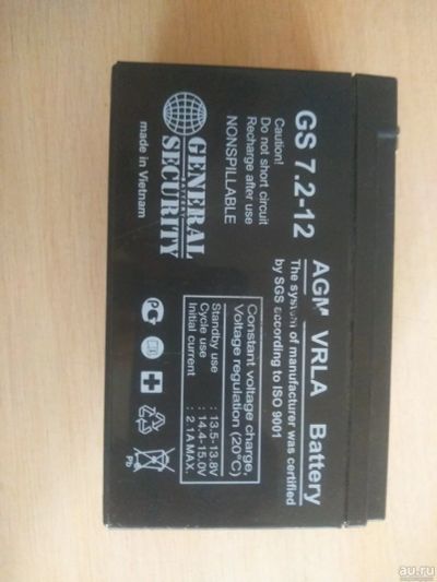 Лот: 15880796. Фото: 1. Аккумулятор для ИБП gs 7.2-12... Аккумуляторы