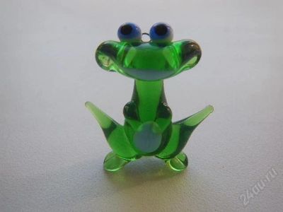 Лот: 1153850. Фото: 1. Стеклянная лягушка. Игрушки