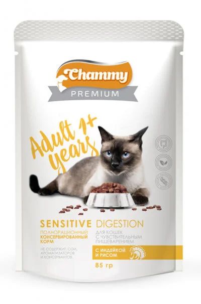 Лот: 14541333. Фото: 1. Chammy (Чамми) Индейка 85г пауч... Корма