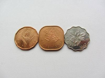 Лот: 10976482. Фото: 1. Свазиленд набор из 3 монет 1975-1999... Африка