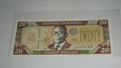 Лот: 20757536. Фото: 1. Либерия , 20 долларов , 2009 г... Африка