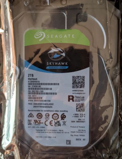 Лот: 19544907. Фото: 1. 2 ТБ Жесткий диск Seagate SkyHawk... Жёсткие диски (HDD)