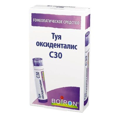 Лот: 23725173. Фото: 1. Туя оксиденталис С30 гранулы гомеопатические... Лекарства