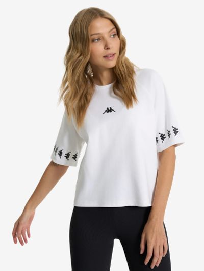Лот: 25305540. Фото: 1. Футболка женская Kappa, Белый. Другое (спортивная одежда)