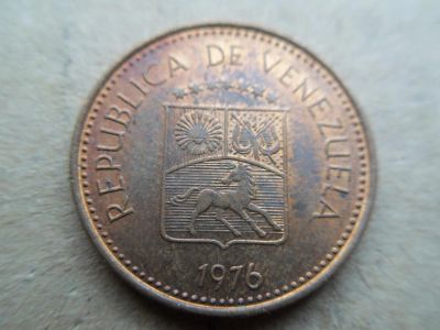 Лот: 6780206. Фото: 1. Венесуэла 5 сентимо 1976. Америка