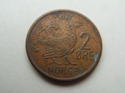 Лот: 10832718. Фото: 1. Норвегия 2 эре 1967. Европа