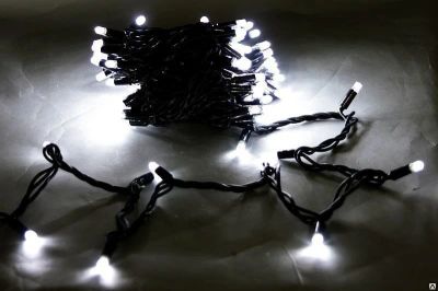 Лот: 16903165. Фото: 1. Гирлянда "нить" 170 LED белый... Гирлянды, шарики, новогодние аксессуары