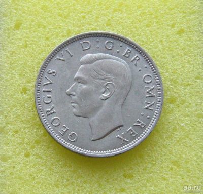 Лот: 10245085. Фото: 1. Полкроны 1943 года. Великобритания... Великобритания и острова