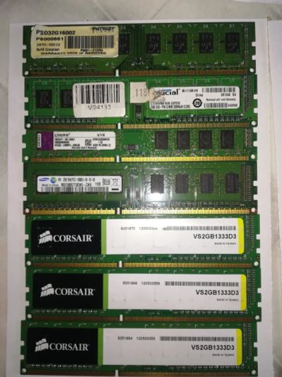 Лот: 21378259. Фото: 1. DDR3 2Gb 1333 1600 MHz 7 модулей. Оперативная память