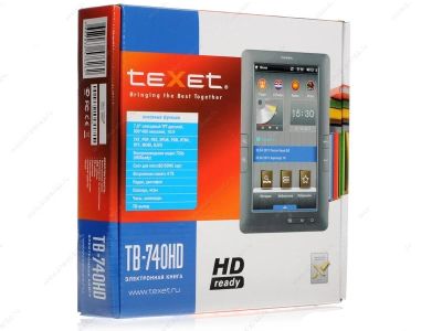 Лот: 3076216. Фото: 1. TEXEt TB-740HD возможен обмен. Электронные книги
