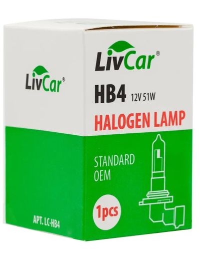 Лот: 25052216. Фото: 1. Лампа HB4 9006 LivCar 12V 51W... Оптика и освещение
