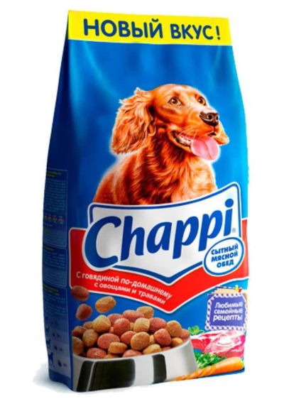 Лот: 5114037. Фото: 1. Сухой корм Chappi с говядиной... Корма