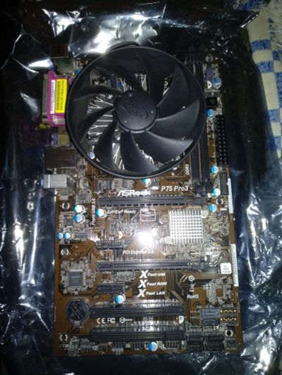 Лот: 14169391. Фото: 1. ASRock P75 Pro3 + Intel I5 2500... Комплекты запчастей