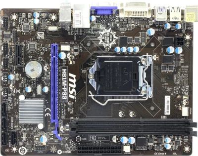 Лот: 10543482. Фото: 1. Материнская плата MSI H81M-P33... Материнские платы