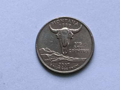 Лот: 12743795. Фото: 1. США, 25 центов. 2007 год. Монтана... Америка