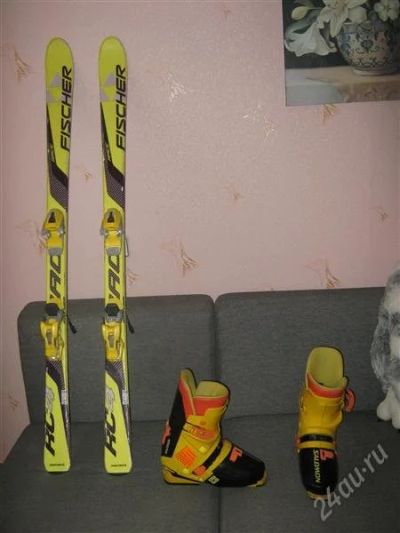 Лот: 2389643. Фото: 1. Лыжи + боты, предлагайте цену. Комплект в сборе