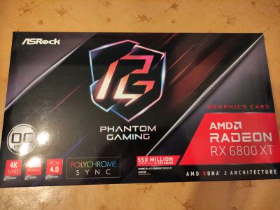Лот: 17379360. Фото: 1. Asrock Amd Radeon RX 6800 XT Phantom... Видеокарты
