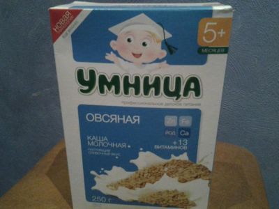 Лот: 4260386. Фото: 1. Каша "Умница" овсяная. Детское питание