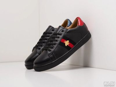 Лот: 17371980. Фото: 1. Кроссовки Gucci Stripe Leather... Кеды, кроссовки, слипоны