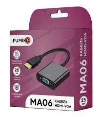 Лот: 22143518. Фото: 1. КАБЕЛЬ FUMIKO MA06 HDMI/VGA черный... Зарядные устройства, блоки питания, адаптеры сетевые для смартфонов