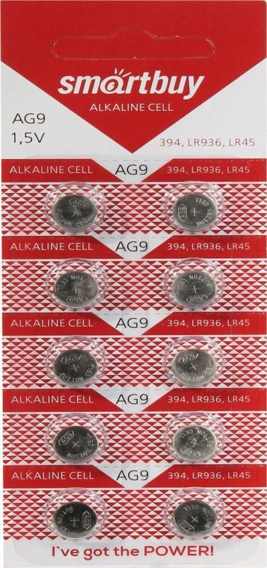 Лот: 22151192. Фото: 1. Элем.пит.SMARTBUY AG9. Батарейки, аккумуляторы, элементы питания