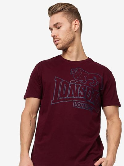 Лот: 25625291. Фото: 1. Футболка LONSDALE LANGSETT, Красный. Другое (спортивная одежда)
