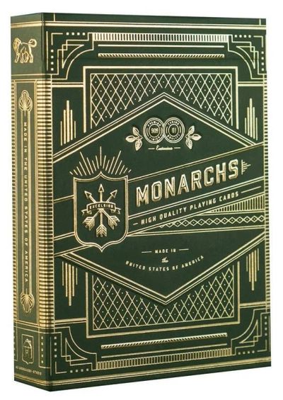 Лот: 15646375. Фото: 1. Карты Monarchs Green от Theory11... Настольные игры, карты