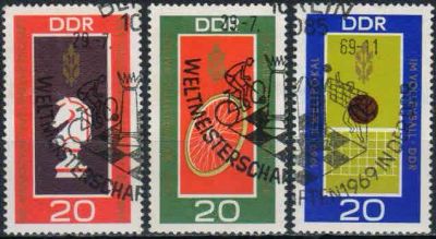 Лот: 20779539. Фото: 1. 1969. ГДР. Спорт - Чемпионат мира... Марки