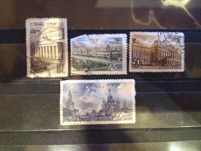 Лот: 5258364. Фото: 1. 1946 Виды Москвы (981,984,985... Марки
