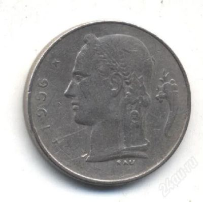 Лот: 1252793. Фото: 1. Монета Бельгии "1 Франк" 1956... Европа