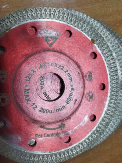 Лот: 19950168. Фото: 1. Алмазный диск по керамограниту... Расходные материалы, сменные насадки